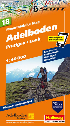 Schweiz, Adelboden, Nr. 18, Mountainbike-Karte 1:50'000