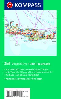 KOMPASS Wanderführer Kreta mit Weitwanderweg E4, 75 Touren mit Extra-Tourenkarte