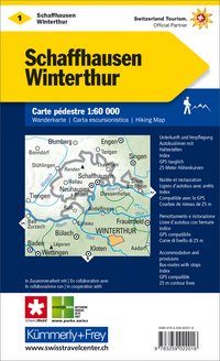 Switzerland, Schaffhausen - Winterthur, No. 01, Hiking Map 1:60'000