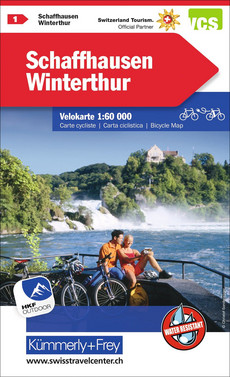 Schweiz, Schaffhausen - Winterthur , Nr. 1, Velokarte 1:60'000
