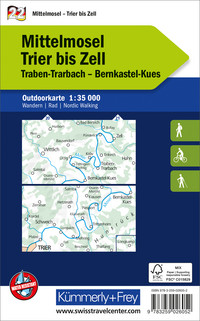 Mittelmosel - Trier bis Zell, Nr. 22, Outdoorkarte 1:35'000