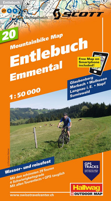 Suisse, Entlebuch - Emmental, No. 20, carte de VTT 1:50'000