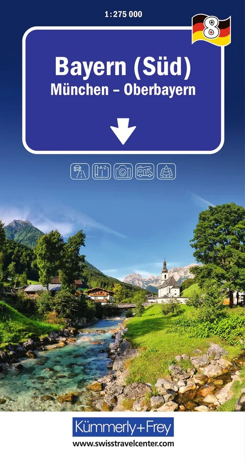 Allemagne, Bayern (Sud), No. 08, Carte régionales 1:275'000 Allemagne, Bayern (Sud), No. 08, Carte régionales 1:275'000