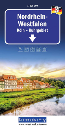 Deutschland, Nordrhein-Westfalen, Nr. 03, Strassenkarte 1:275'000