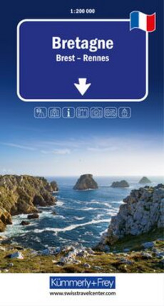 Frankreich, Bretagne, Regionalstrassenkarte 1:200'000