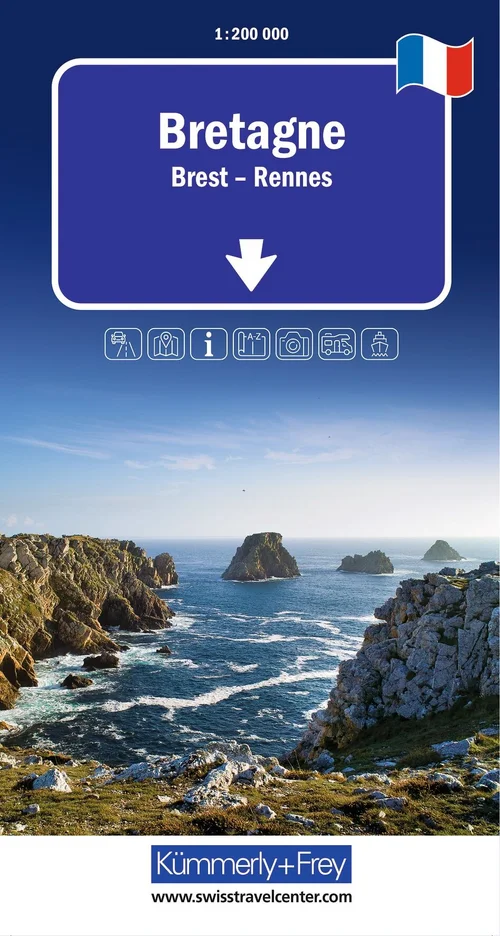 France, Brittany, Regional map 1:200'000 France, Brittany, Regional map 1:200'000