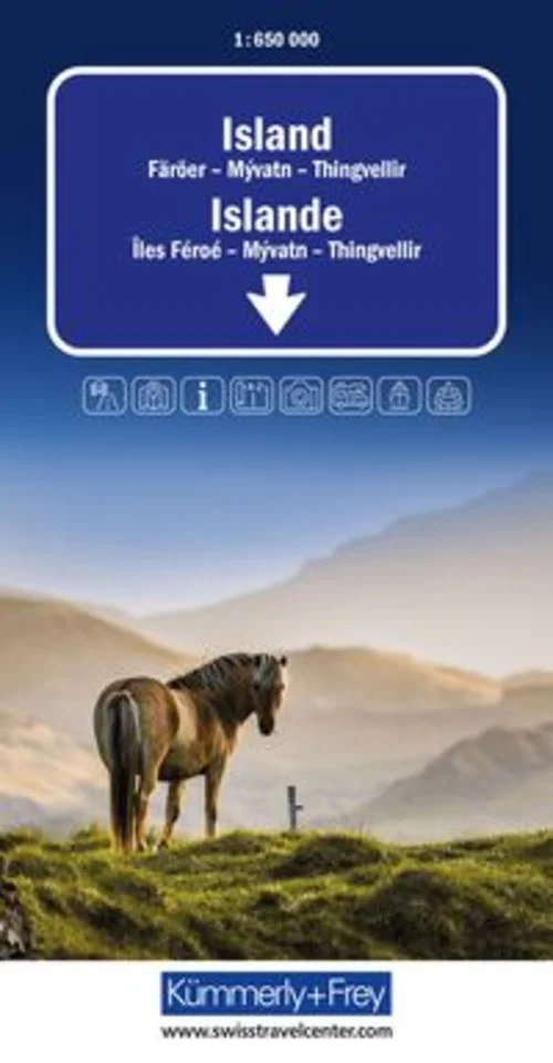Island, Strassenkarte 1:650'000