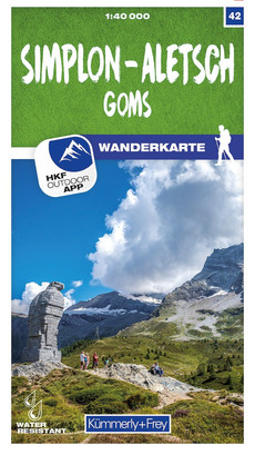 Schweiz, Simplon, Aletsch, Goms, Nr. 42, Wanderkarte 1:40'000