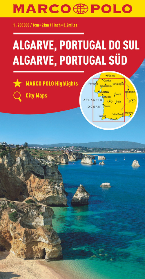 MARCO POLO Karte Algarve, Portugal Süd 1:200 000