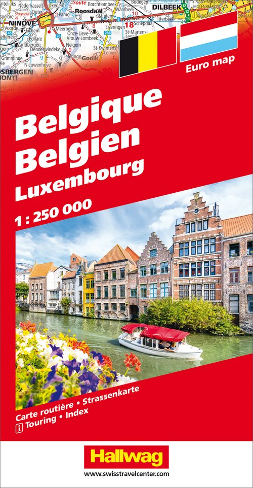 Belgium/Luxembourg Road map with e-Distoguide