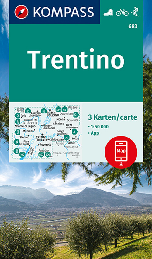 KOMPASS Wanderkarte 683 Trentino