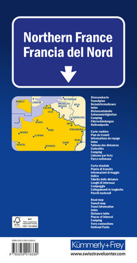 Frankreich (Nord), Strassenkarte 1:600'000