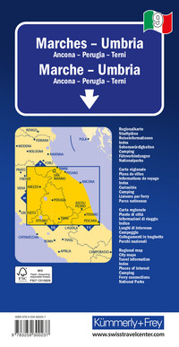 Italien, Marken - Umbrien, Nr. 9, Strassenkarte 1:200'000 Italien, Marken - Umbrien, Nr. 9, Strassenkarte 1:200'000