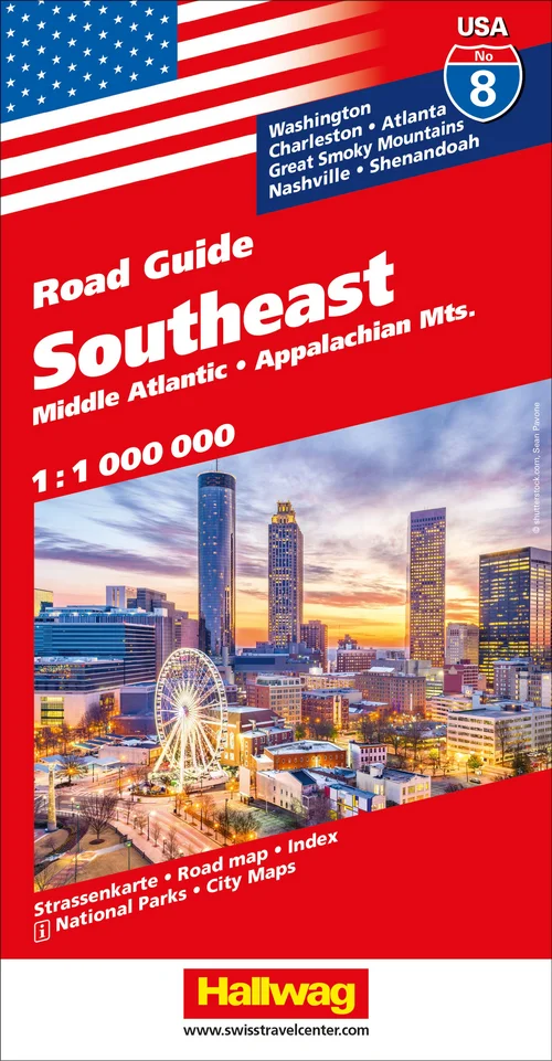 États-Unis, Sud-Est, Nr. 8, Carte routière 1:1Mio.