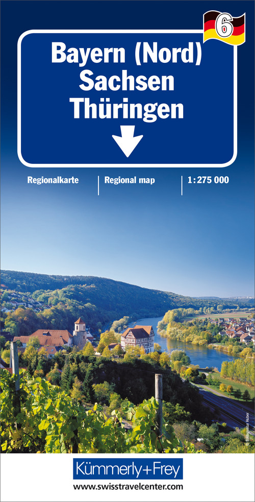 Germany, Northern Bavaria, No. 06, Regional Map 1:275,000