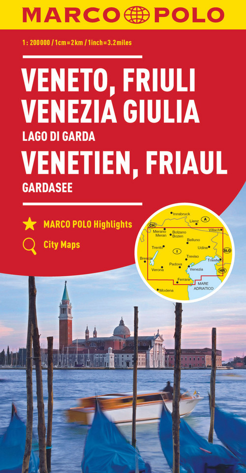 MARCO POLO Karte Italien Blatt 4 Venetien, Friaul, Gardasee 1:200 000