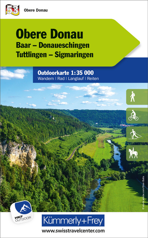 Deutschland, Obere Donau, Nr. 53, Outdoorkarte 1:35'000