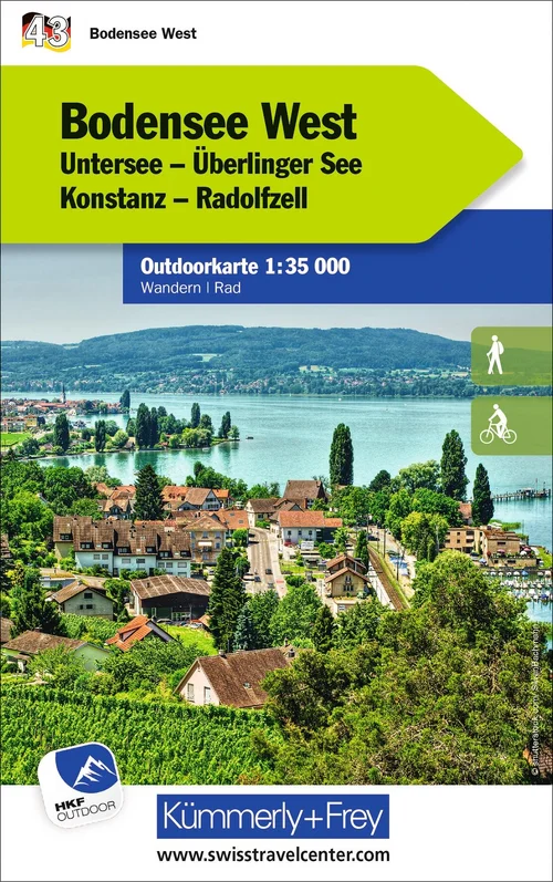 Deutschland, Bodensee West, Nr. 43, Outdoorkarte 1:35'000 Deutschland, Bodensee West, Nr. 43, Outdoorkarte 1:35'000