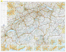 Schweiz, Strassenkarte Poster TCS 1:301'000