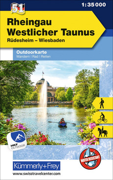 Germany, Rheingau, Western Taunus, Nr. 51, Outdoor map 1:35'000