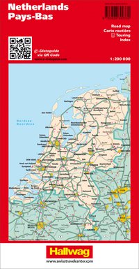 Niederlande Strassenkarte mit e-Distoguide
