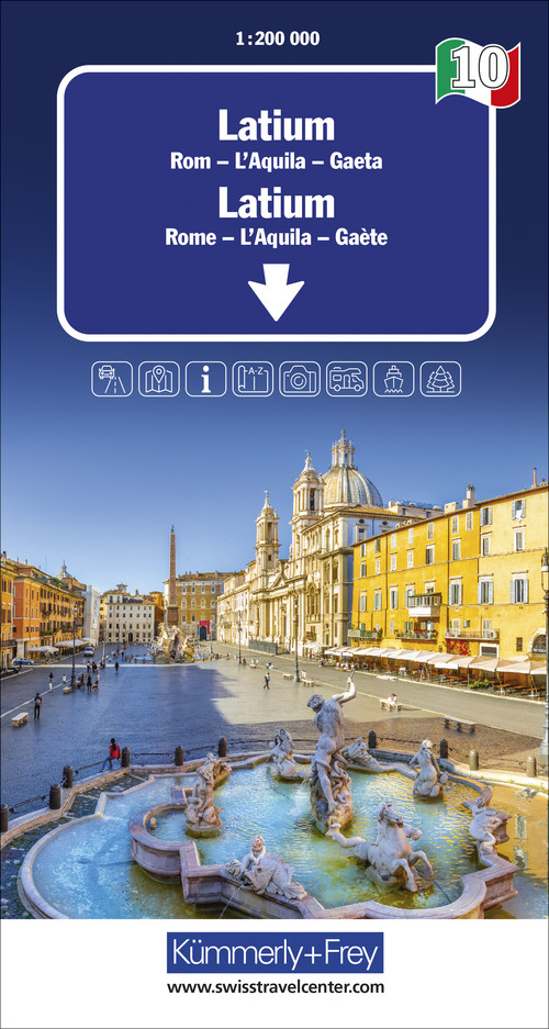 Italien, Latium - Rom Nr. 10, Regionalkarte 1:200 000