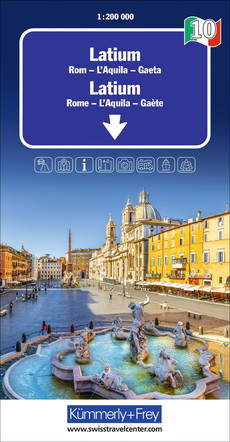 Italien, Latium - Rom Nr. 10, Regionalkarte 1:200 000