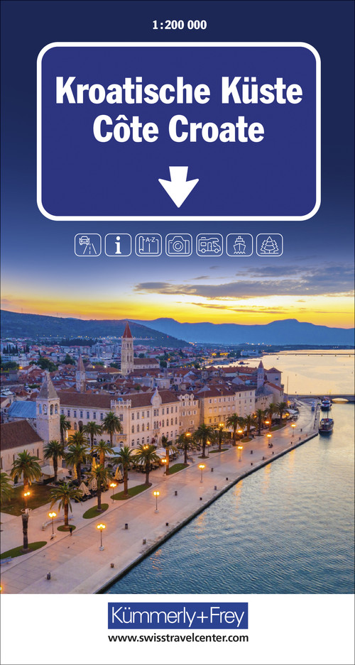 Kroatische Küste, Strassenkarte 1:200'000