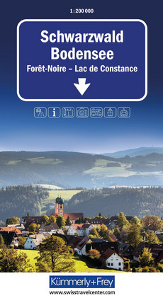 Allemagne, Forêt Noire - Lac de Constance, Carte routière 1:200 000