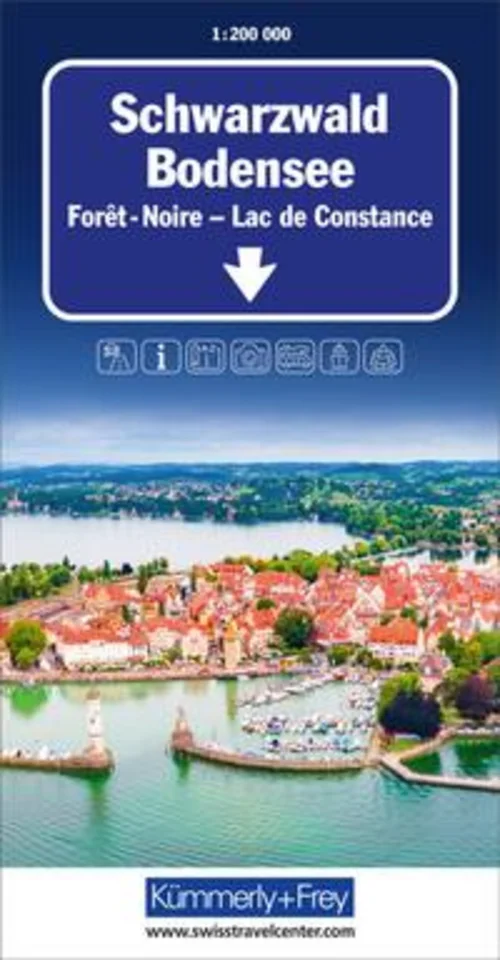 Deutschland, Schwarzwald - Bodensee, Strassenkarte 1:200 000