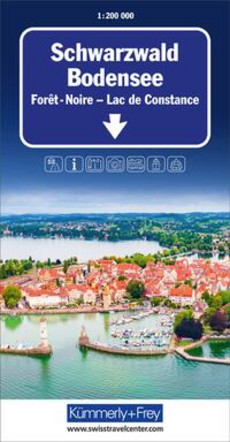 Deutschland, Schwarzwald - Bodensee, Strassenkarte 1:200 000