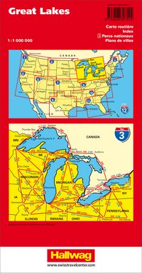 États-Unis, Great Lakes, Nr. 3, Carte routière 1:1Mio.