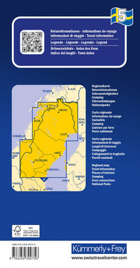 Suède du Nord, Laponie suédoise, n° 5, Carte routière 1:400 000