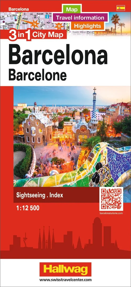 Espagne, Barcelone, Carte 3 en 1 de la ville 1:12'500 Espagne, Barcelone, Carte 3 en 1 de la ville 1:12'500
