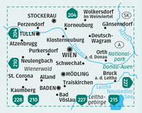 KOMPASS Wanderkarten-Set 205 Wien und Umgebung (2 Karten) 1:50.000