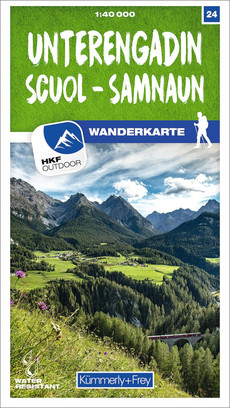 Schweiz, Unterengadin, Scuol, Samnaun, Nr. 24, Wanderkarte 1:40'000