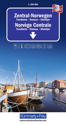 Central Norway, Trontheim, Namsos, Steinkjer, Nr. 03, Strassenkarte 1:300'000
