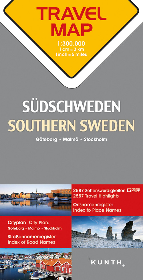 Reisekarte Südschweden 1:300.000