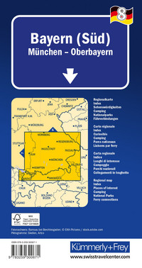 Allemagne, Bayern (Sud), No. 08, Carte régionales 1:275'000 Allemagne, Bayern (Sud), No. 08, Carte régionales 1:275'000