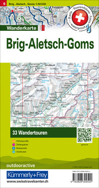 Schweiz, Brig - Aletsch - Goms, Nr. 6, Wandertourenkarte 1:50'000 Schweiz, Brig - Aletsch - Goms, Nr. 6, Wandertourenkarte 1:50'000