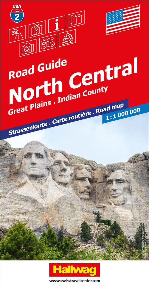 North Central Strassenkarte 1:1 Mio, Road Guide Nr. 2