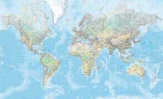 The World physical Poster 1:20 Mio. mat laminated