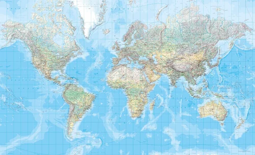 The World physical Poster 1:20 Mio. mat laminated