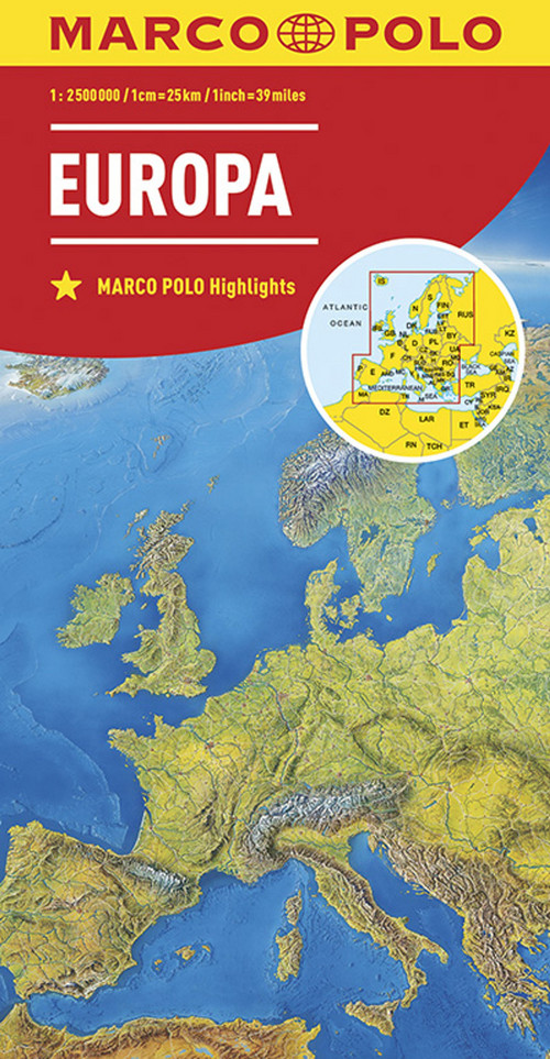MARCO POLO Länderkarte Europa 1:2,5 Mio.