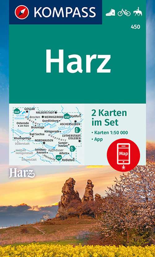 KOMPASS Wanderkarte 450 Harz