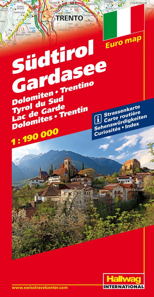 Südtirol/Gardasee/Dolomiten/Trentino Strassenkarte