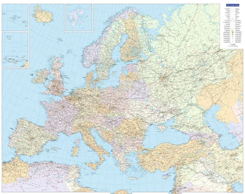 Europa politisch Poster 1:4,5 Mio.