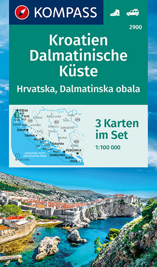 KOMPASS Wanderkarte 2900 Kroatien, Dalmatinische Küste