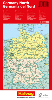 Hallwag Strassenkarte Deutschland Nord 1:500.000