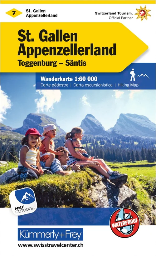 Schweiz, St. Gallen - Appenzellerland, Nr. 07, Wanderkarte 1:60'000 Schweiz, St. Gallen - Appenzellerland, Nr. 07, Wanderkarte 1:60'000